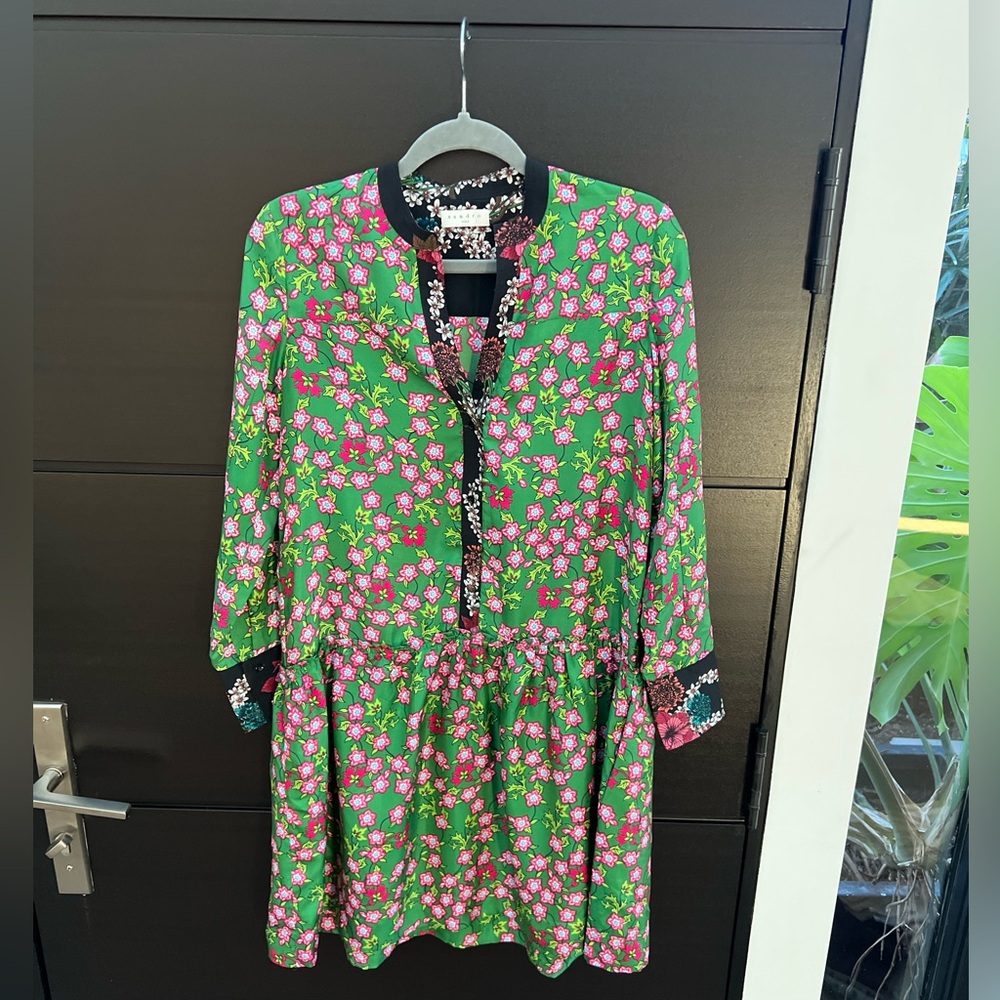 Sandro Torr Floral Silk Dress